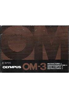 Olympus OM 3 manual. Camera Instructions.